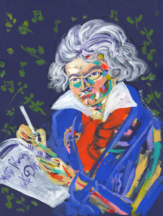 Bradley Theodore, Symphony of Beethoven, 2018 contemporary Print by the Caribbean Artist.