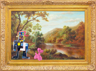 Mr Brainwash, Basqkoon in the Country, 2018 contemporary Painting by the French Artist.