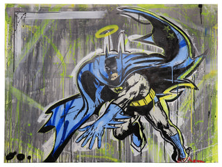 Layer Cake, The World Needs Heroes, 2004 contemporary Painting by the American Artist.