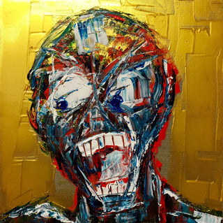 Lincoln Townley, Gold Gold Give Me The Gold, 2016 contemporary Painting by the British Artist.