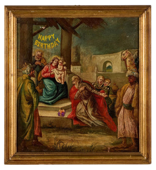 The Connor Brothers, Happy Birthday Jesus, 2025 contemporary Painting by the British Artist.