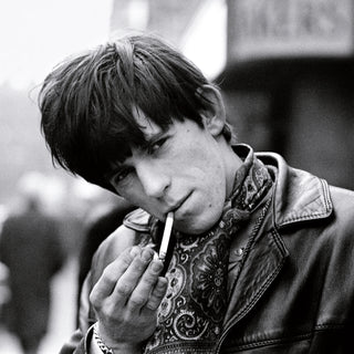 Terry O'Neill, Keith Richards in Soho, London, 1964 contemporary Works on Paper by the British Artist.