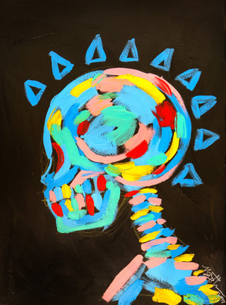 Bradley Theodore, New Skull Spikes, 2017 contemporary Works on Paper by the Caribbean Artist.