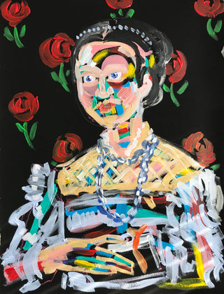 Bradley Theodore, Princess Rose, 2017 contemporary Works on Paper by the Caribbean Artist.