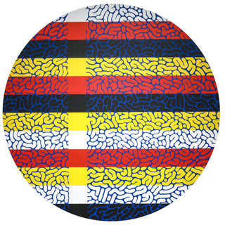 Lefty Out There, Mondrian, 2019 contemporary Painting by the American Artist.