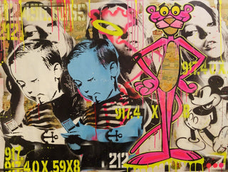 Layer Cake, Pink Twins, 2022 contemporary Painting by the American Artist.