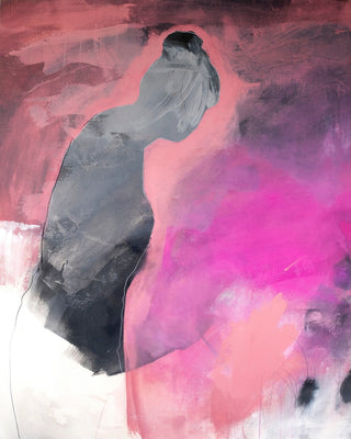 Melissa Herrington, A crimson lantern. Arms deep in melting rivers, 2021 contemporary Painting by the American Artist.