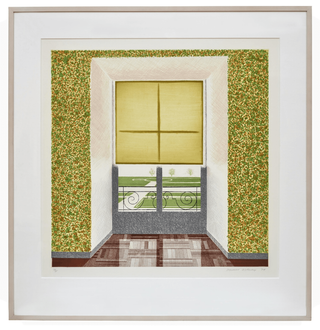 David Hockney, Contrejour in the French Style, 1974 contemporary Print by the British Artist.