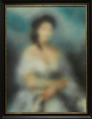 Miaz Brothers, Lady In Waiting II, 2022 contemporary Painting by the Italian Artist.