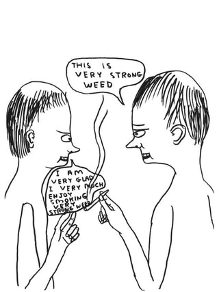 David Shrigley, Untitled (this is very strong weed), 2018 contemporary Works on Paper by the British Artist.