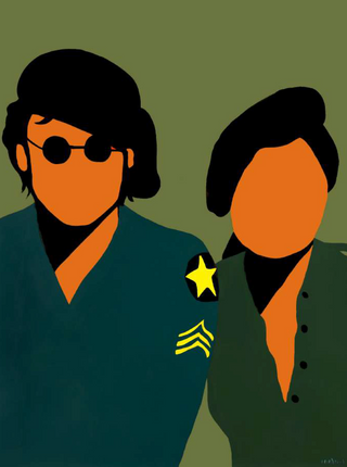 Coco Dávez, John & Yoko, 2019 contemporary Painting by the Spanish Artist.