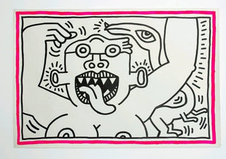 Keith Haring, Untitled (Le Mans), 1984 contemporary Works on Paper by the American Artist.