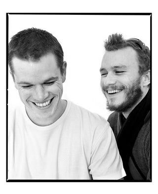 Andy Gotts, Heath Ledger and Matt Damon, 2003 contemporary Print by the British Artist.