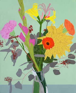 Moritz Moll, Red Flower, 2024 contemporary Painting by the German Artist.