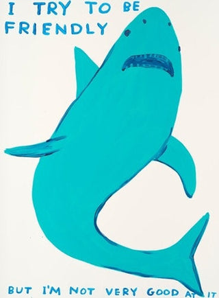 David Shrigley, I Try To Be Friendly, 2022 contemporary Print by the British Artist.