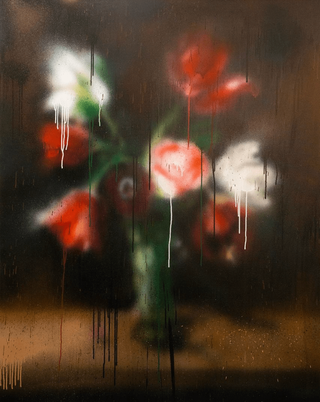 Miaz Brothers, Flowers, 2020 contemporary Painting by the Italian Artist.