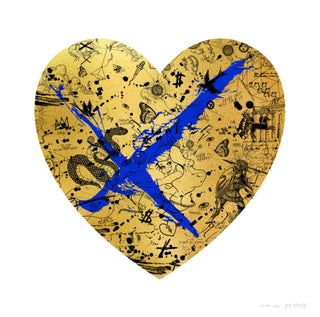 Joseph Klibansky, She Came to break Hearts Gold / Blue, 2020 contemporary Print by the Dutch Artist.