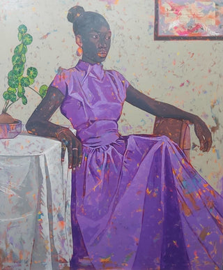 Daniel Ametefe Kukubor, Stephania Erecta, 2022 contemporary Painting by the Ghanaian Artist.