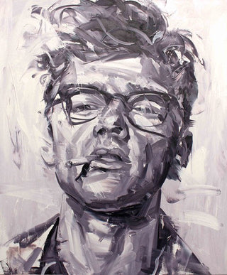 Paul Wright, James Dean (monochrome), 2017 contemporary Painting by the British Artist.