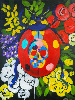 Bradley Theodore, Lady Bug, 2017 contemporary Painting by the Caribbean Artist.