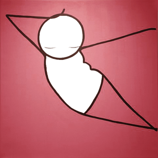 Stik, Pole Dancer, 2011 contemporary Painting by the British Artist.