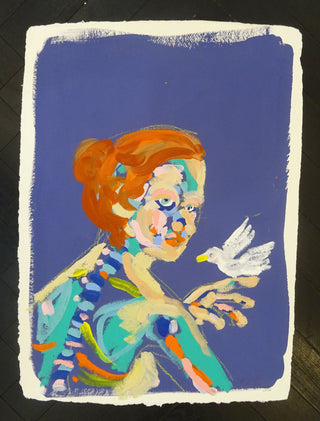 Bradley Theodore, Finding Peace, 2016 contemporary Works on Paper by the Caribbean Artist.