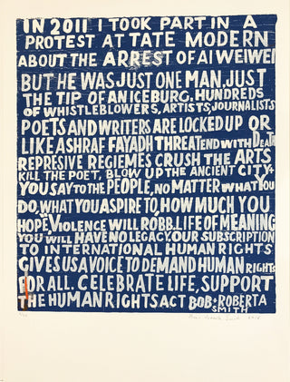 Bob & Roberta Smith, Liberty Print, 2016 contemporary Print by the British Artist.