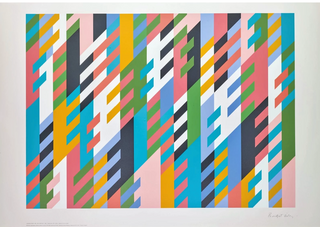 Bridget Riley, New Day, 1992 contemporary Print by the British Artist.