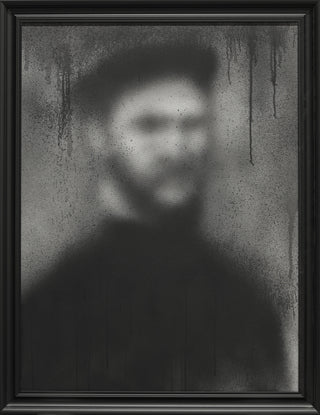 Miaz Brothers, Gentleman In Black I, 2022 contemporary Painting by the Italian Artist.