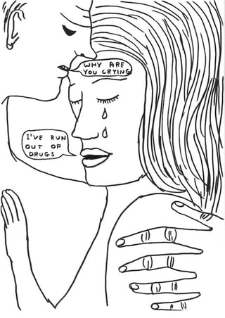 David Shrigley, Untitled (Why are you crying), 2018 contemporary Works on Paper by the British Artist.