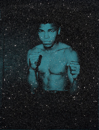 Russell Young, Muhammad Ali (The Greatest Blue), 2019 contemporary Print by the British Artist.