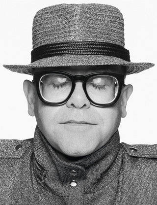 Terry O'Neill, Elton John with his eyes closed, Mid 1990s contemporary Works on Paper by the British Artist.