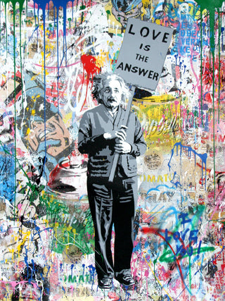 Mr. Brainwash, Einstein, 2021 contemporary Print by the French Artist.