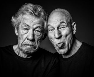Andy Gotts, Ian Mckellen and Patrick Stewart, 2013 contemporary Print by the British Artist.