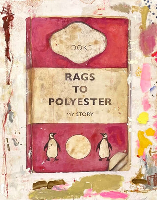 Harland Miller, Rags to Polyester, 2022 contemporary Works on Paper by the British Artist.