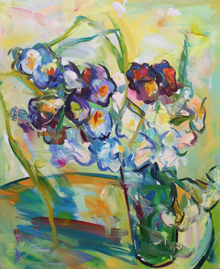 Paul Wright, Vincents Flowers (after Van Gogh), 2018 contemporary Painting by the British Artist.
