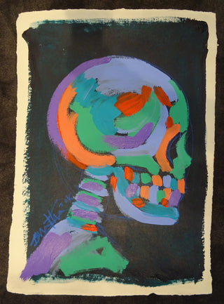 Bradley Theodore, Side Skull 1, 2016 contemporary Works on Paper by the Caribbean Artist.