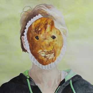 Jemima Brown, Muffinhead 1, 2021 contemporary Works on Paper by the British Artist.