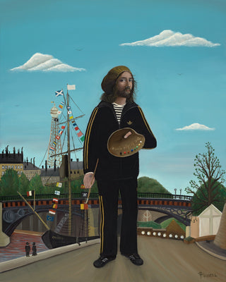 Ross Muir, The Bridge Home, 2023 contemporary Painting by the British Artist.