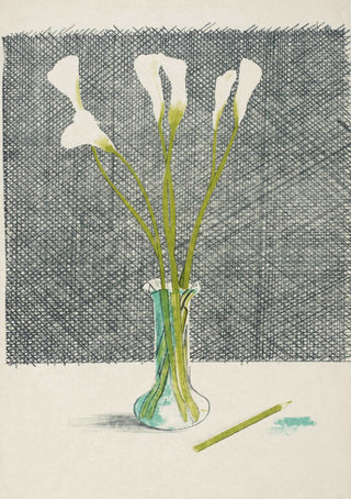 David Hockney, Lillies, from Europäische Graphik No VII, 1971 contemporary Print by the British Artist.