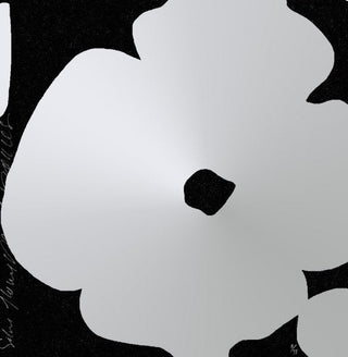 Donald Sultan, Silver Flowers, 2019 contemporary Print by the American Artist.