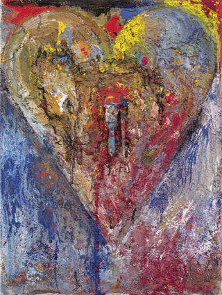 Jim Dine, Apenzell Blue Enamel, 2023 contemporary Painting by the American Artist.