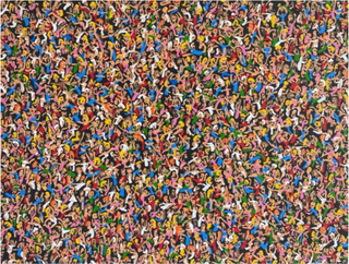 Albert Willem, Panic Times 5, 2020 contemporary Painting by the Belgian Artist.
