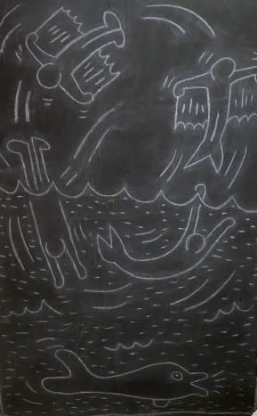 Keith Haring, Untitled (Subway Drawing), 1984 contemporary Works on Paper by the American Artist.