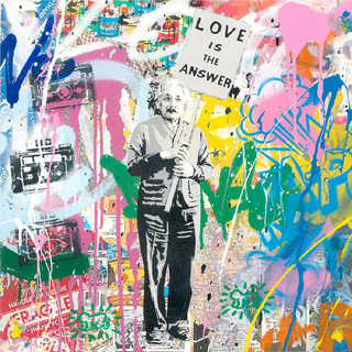 Mr Brainwash, Einstein, 2018 contemporary Print by the French Artist.