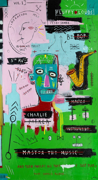 Ross Muir, In Jazz We Trust, 2024 contemporary Painting by the British Artist.