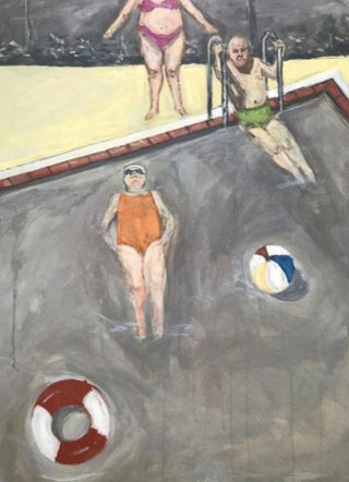 Raghav Babbar, Pool With No Blue, 2021 contemporary Painting by the British Artist.