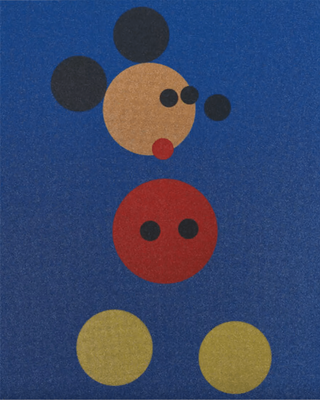 Damien Hirst, Mickey (Blue Glitter), 2016 contemporary Print by the British Artist.