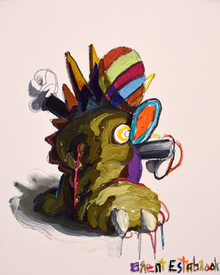 Brent Estabrook, Little Monster #13, 2023 contemporary Painting by the American Artist.