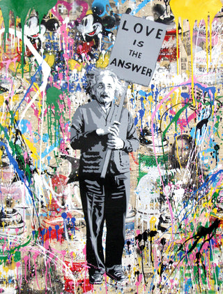 Mr Brainwash, Einstein, 2022 contemporary Print by the French Artist.